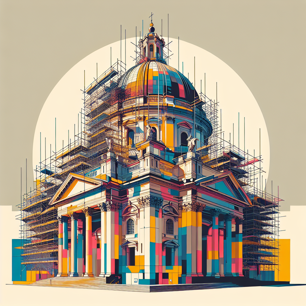 Restauro in corso per la cupola torinese