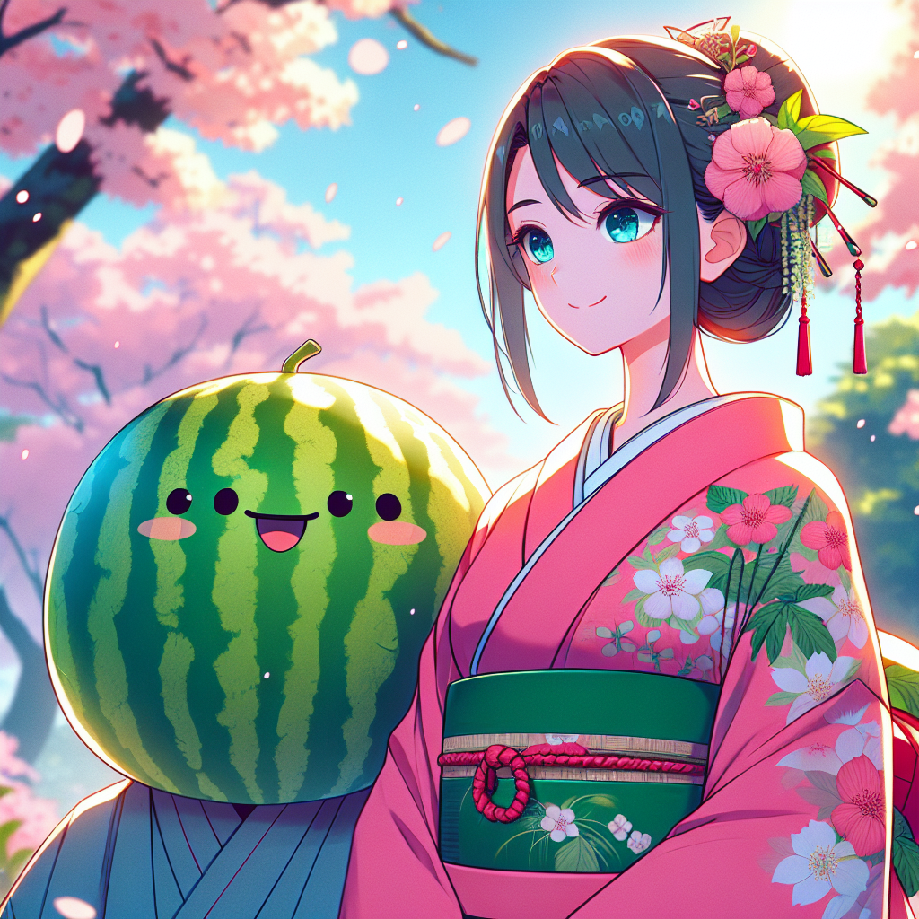 Meloni e l'amica giapponese in versione anime